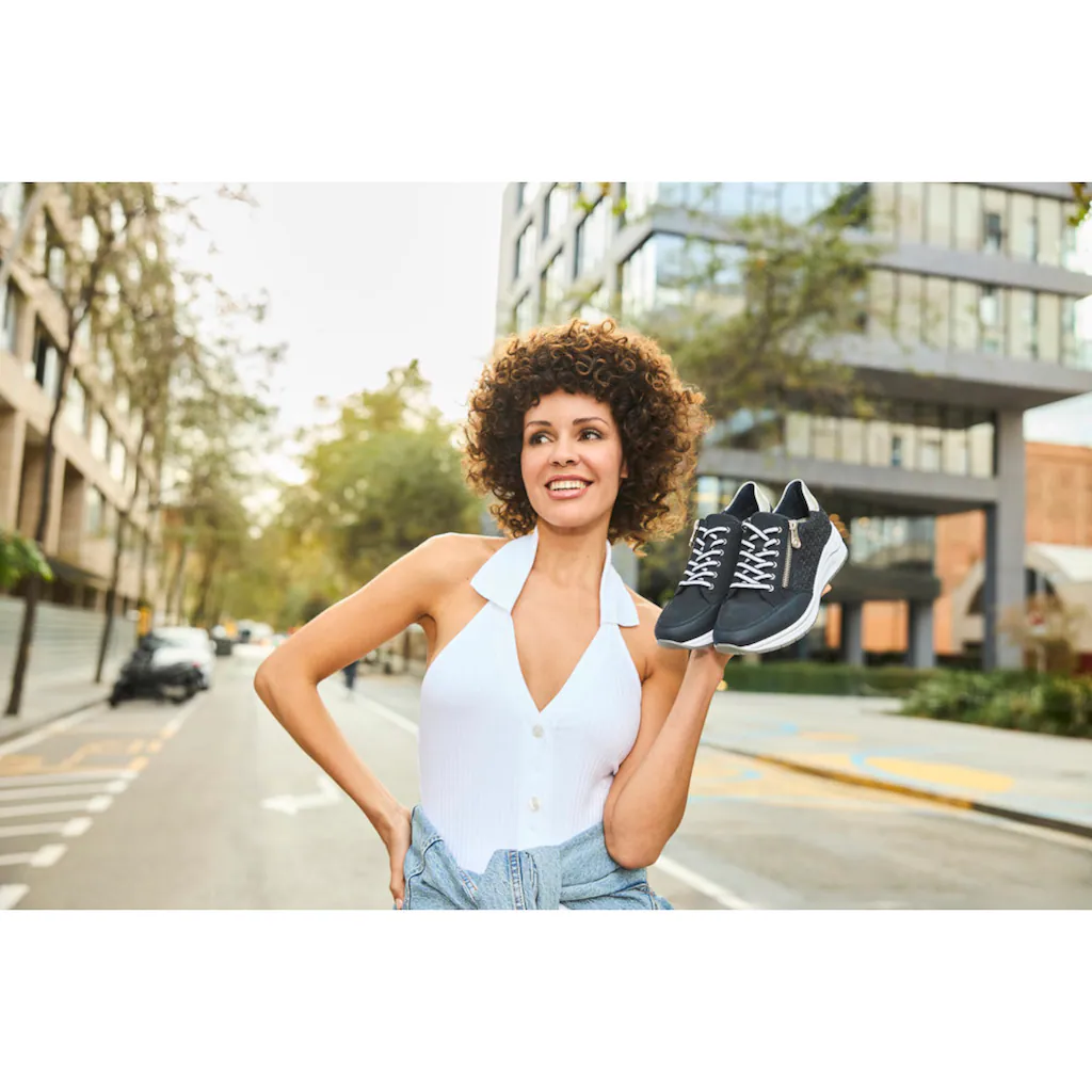 Rieker Keilsneaker Halbschuh Schnürschuh Freizeitschuh Mit Lettern Bedruckt Kaufen