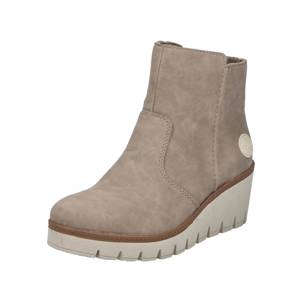 Rieker Keilstiefelette Keilboots Plateau-Stiefelette Mit Innenreißverschluss Schmale Form ▷ Für