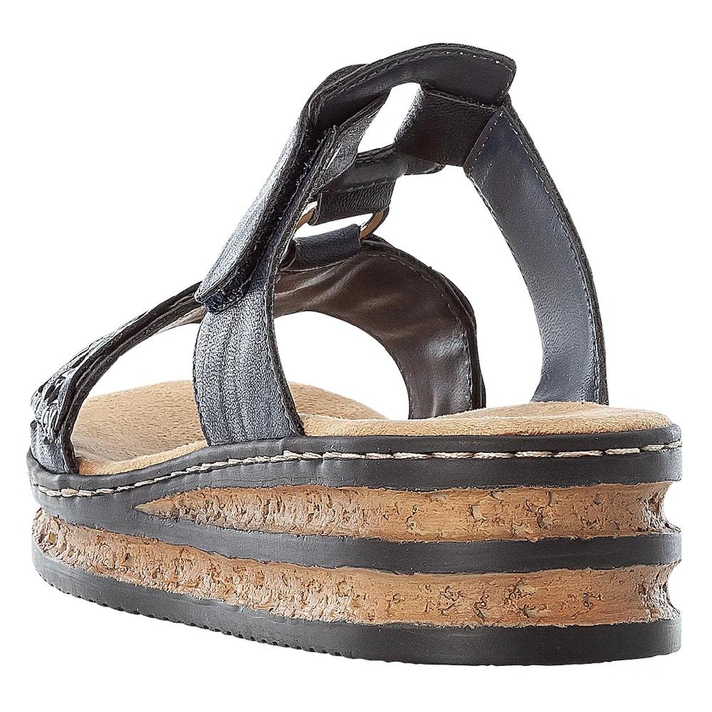 Rieker Pantolette Keilabsatz Sommerschuh Schlappen Mit Riemchen In Flechtoptik ▷ Für