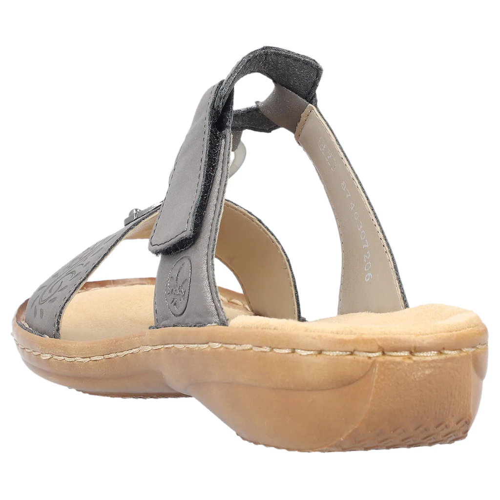 Rieker Pantolette Keilabsatz Sommerschuh Schlappen Mit Schmuck-Applikation Bestellen