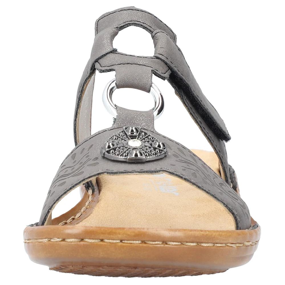 Rieker Pantolette Keilabsatz Sommerschuh Schlappen Mit Schmuck-Applikation Bestellen