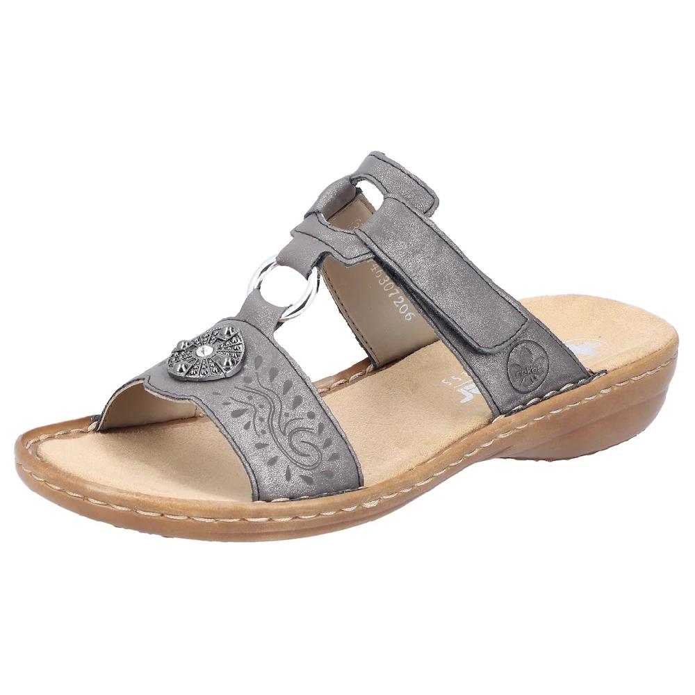 Rieker Pantolette Keilabsatz Sommerschuh Schlappen Mit Schmuck-Applikation bestellen