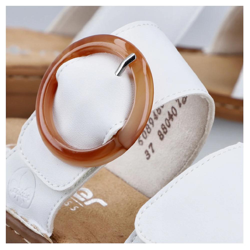 Rieker Pantolette Keilabsatz Sommerschuh Schlappen Mit Großer Zierschnalle Online Kaufen