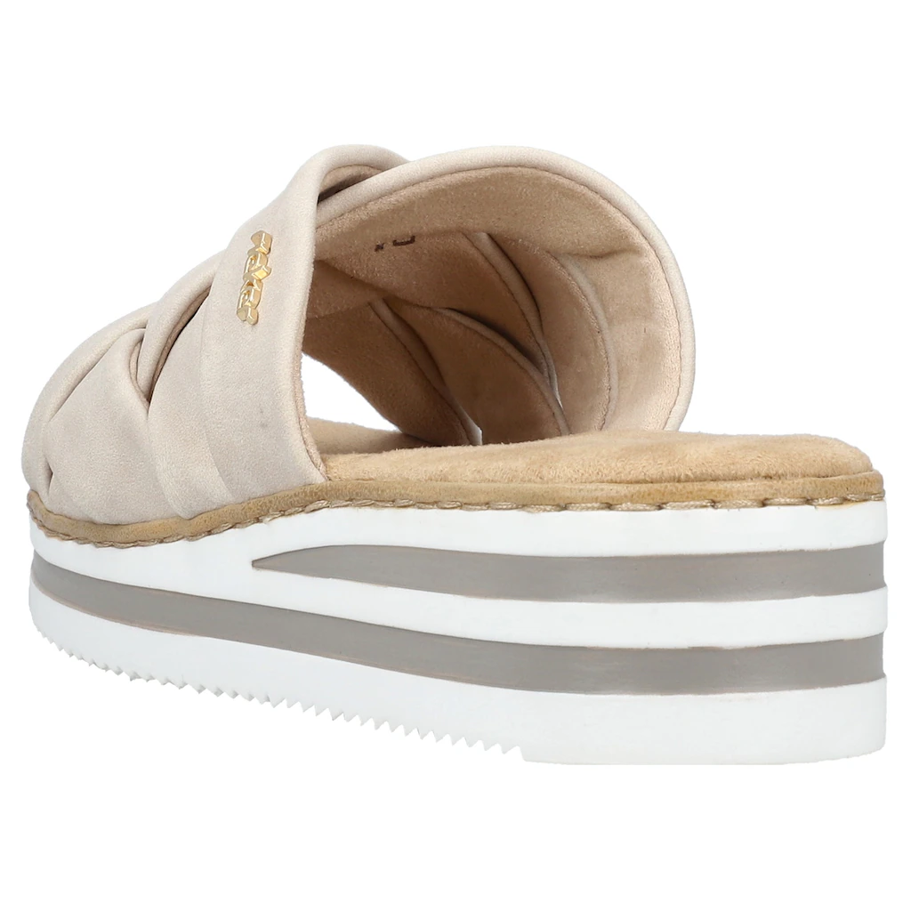 Rieker Pantolette Keilabsatz Sommerschuh Schlappen Mit Weicher Innensohle Kaufen