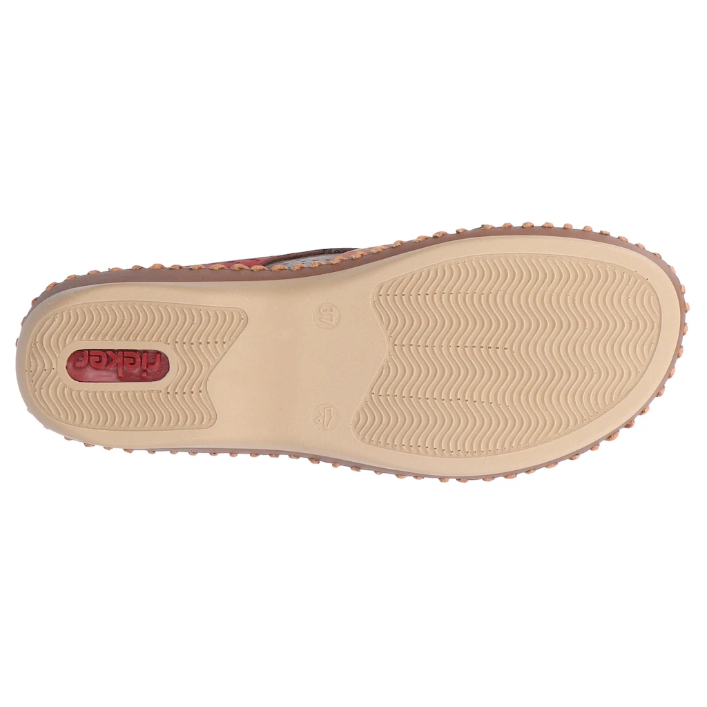 Rieker Pantolette Keilabsatz Sommerschuh Schlappen Mit Weicher Leder-Innensohle Online Kaufen