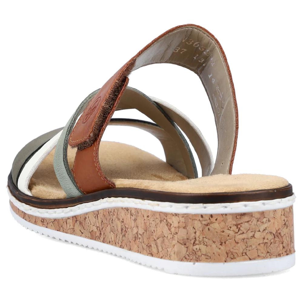 Rieker Pantolette Keilabsatz Sommerschuh Schlappen Mit Klettriemchen Online Bestellen