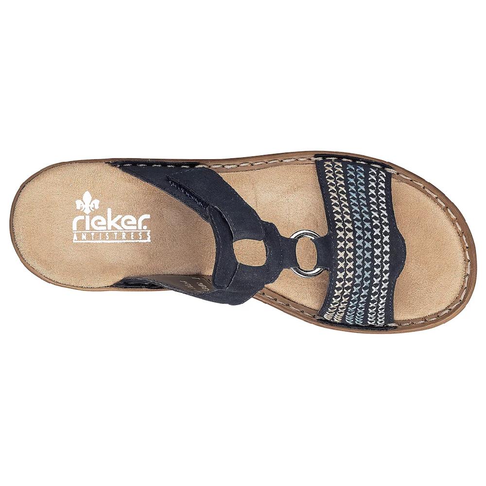 Rieker Pantolette Keilabsatz Sommerschuh Schlappen Mit Schöner Stickerei Online Bestellen