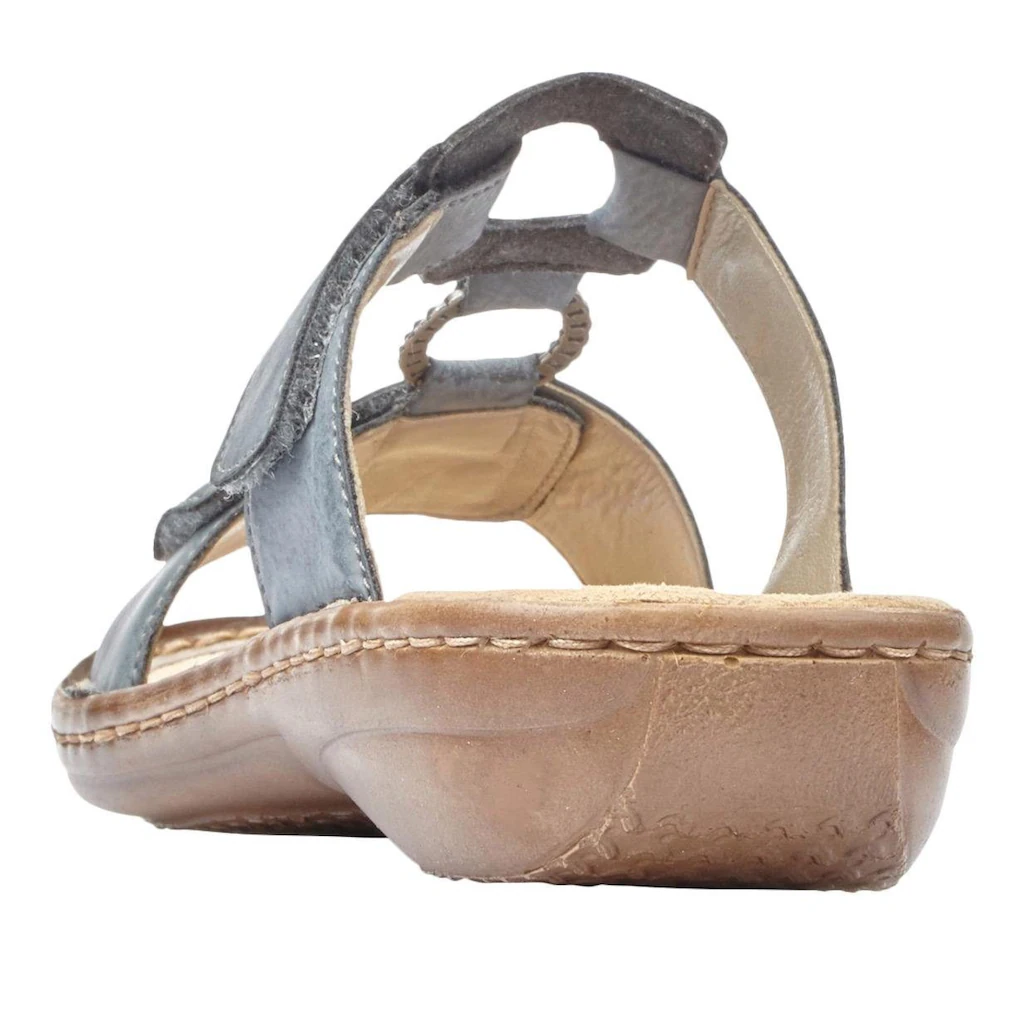 Rieker Pantolette Keilabsatz Sommerschuh Schlappen Mit Schmuckring Kaufen