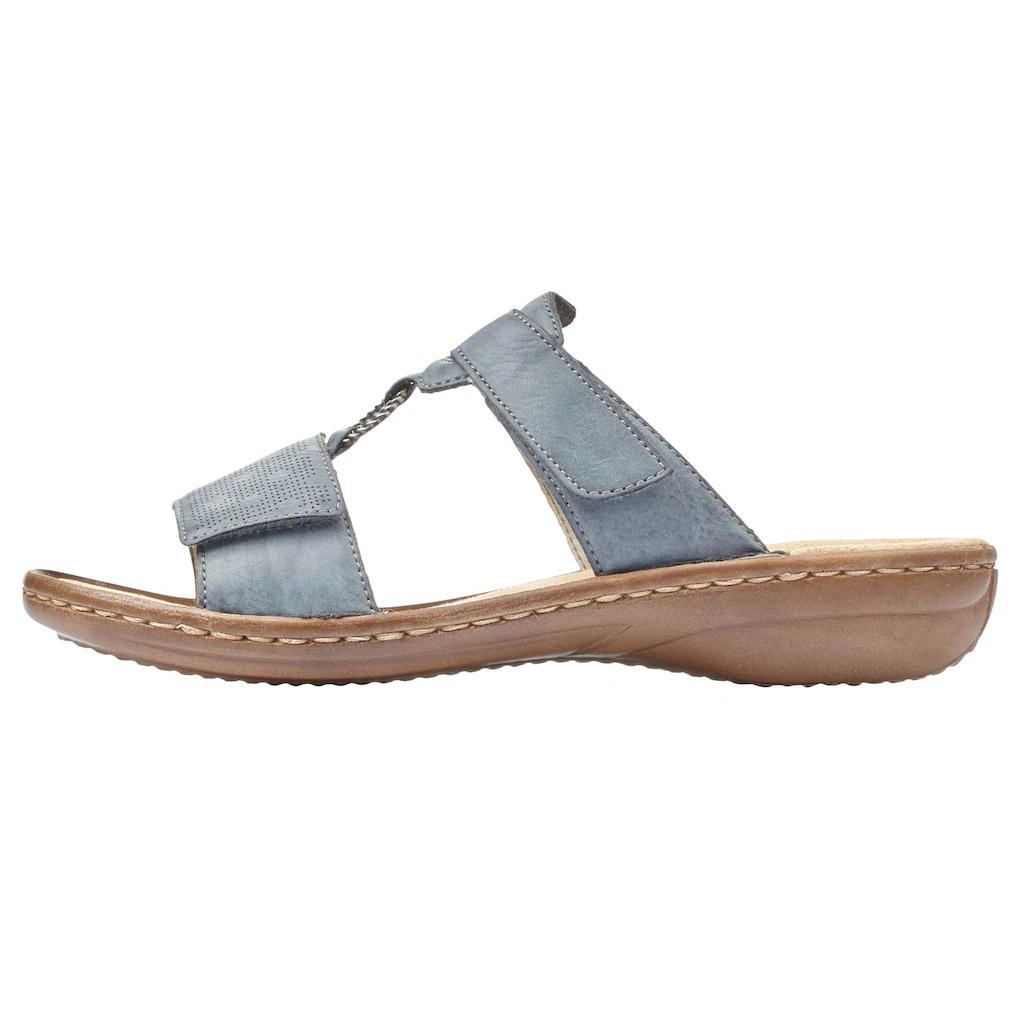 Rieker Pantolette Keilabsatz Sommerschuh Schlappen Mit Schmuckring Kaufen