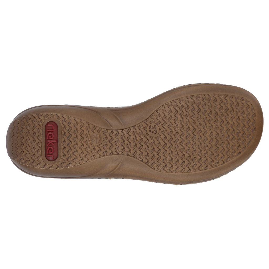 Rieker Pantolette Keilabsatz Sommerschuh Schlappen In Sommerlicher Optik Online Kaufen