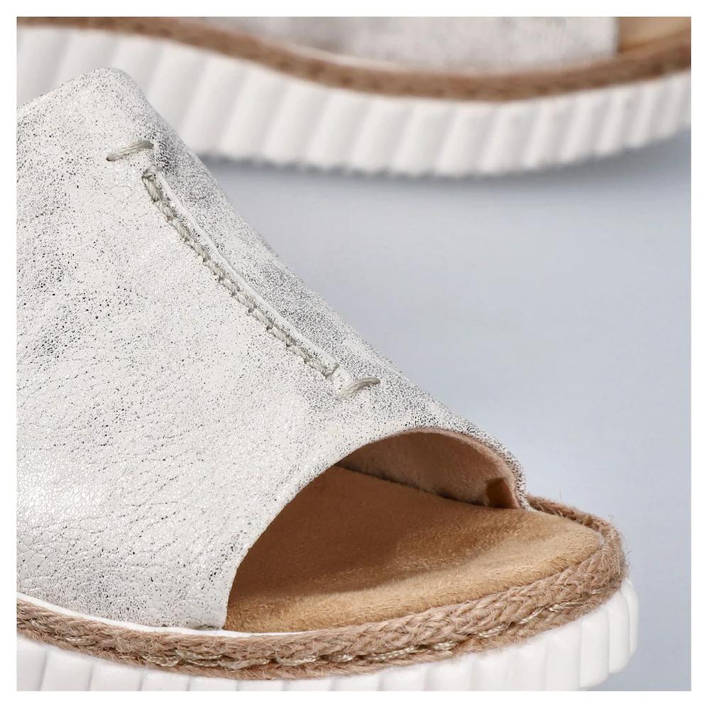 Rieker Pantolette Mit Juterahmen An Der Laufsohle ▷ Für