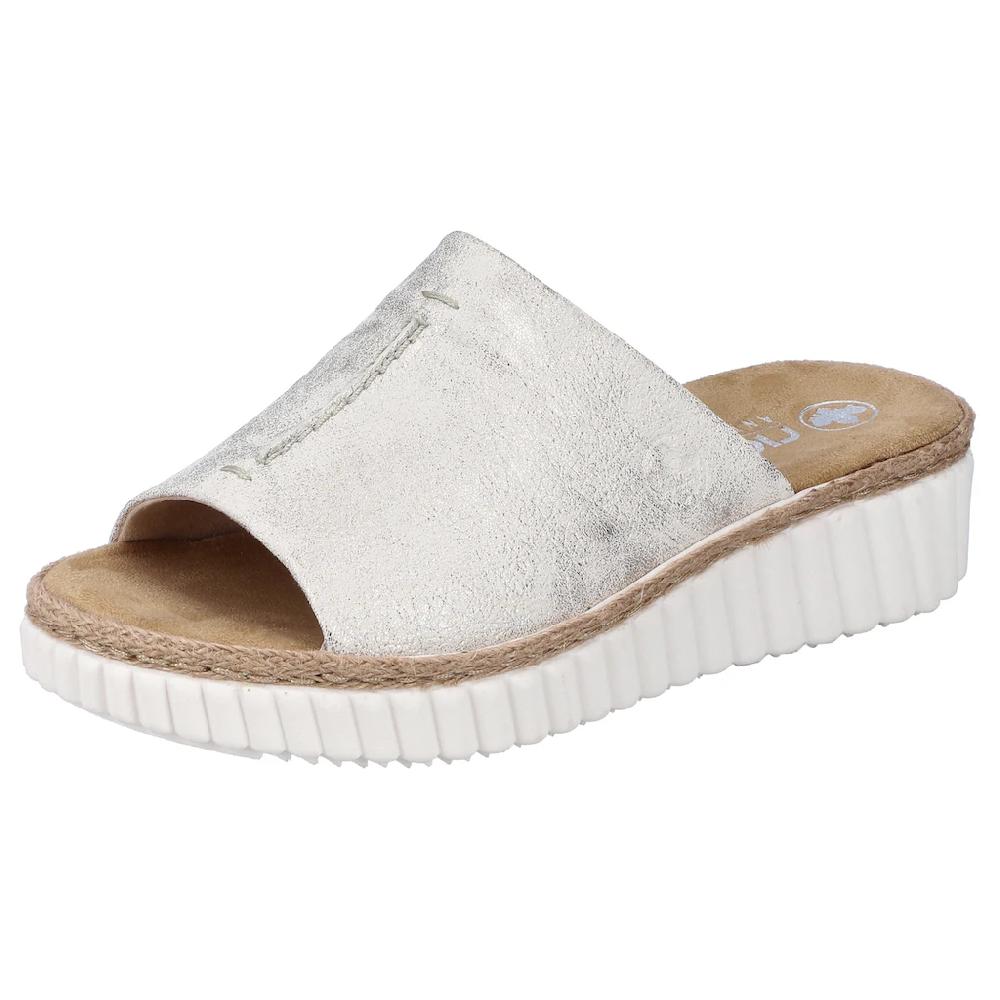 Rieker Pantolette mit Juterahmen an der Laufsohle ▷ für