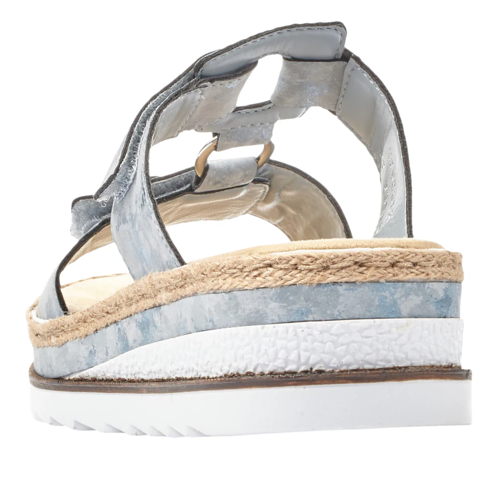 Rieker Pantolette Plateau Sommerschuh Schlappen Mit Strass-Stein-Verzierung Online Bestellen