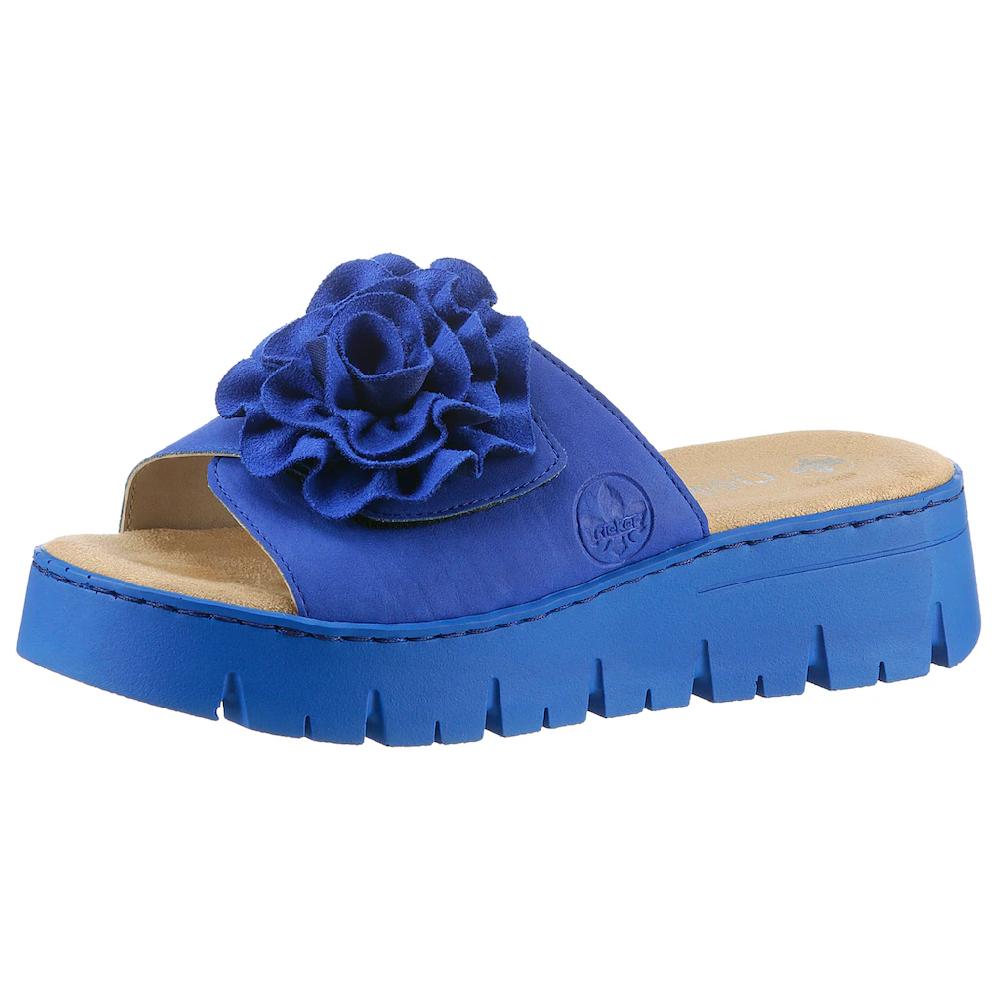 Rieker Pantolette Plateau Sommerschuh Schlappen mit praktischem KIettverschluss kaufen