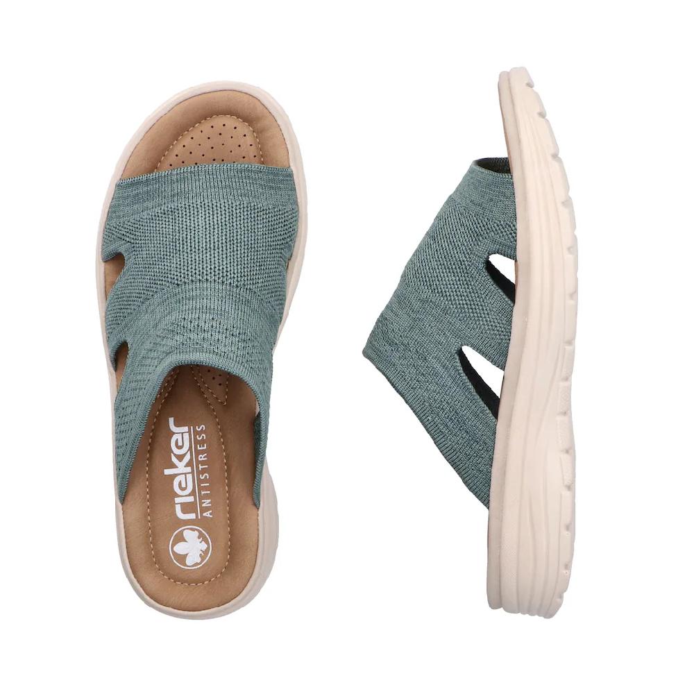 Rieker Pantolette Sommerschuh Hausschuh Schlappen Strandschuh Mit Fußbett