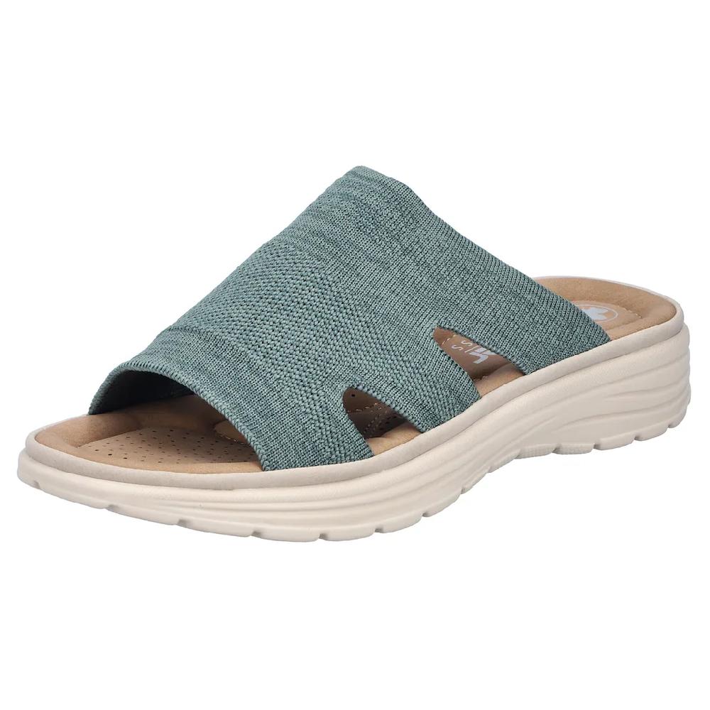 Rieker Pantolette Sommerschuh Hausschuh Schlappen Strandschuh mit Fußbett