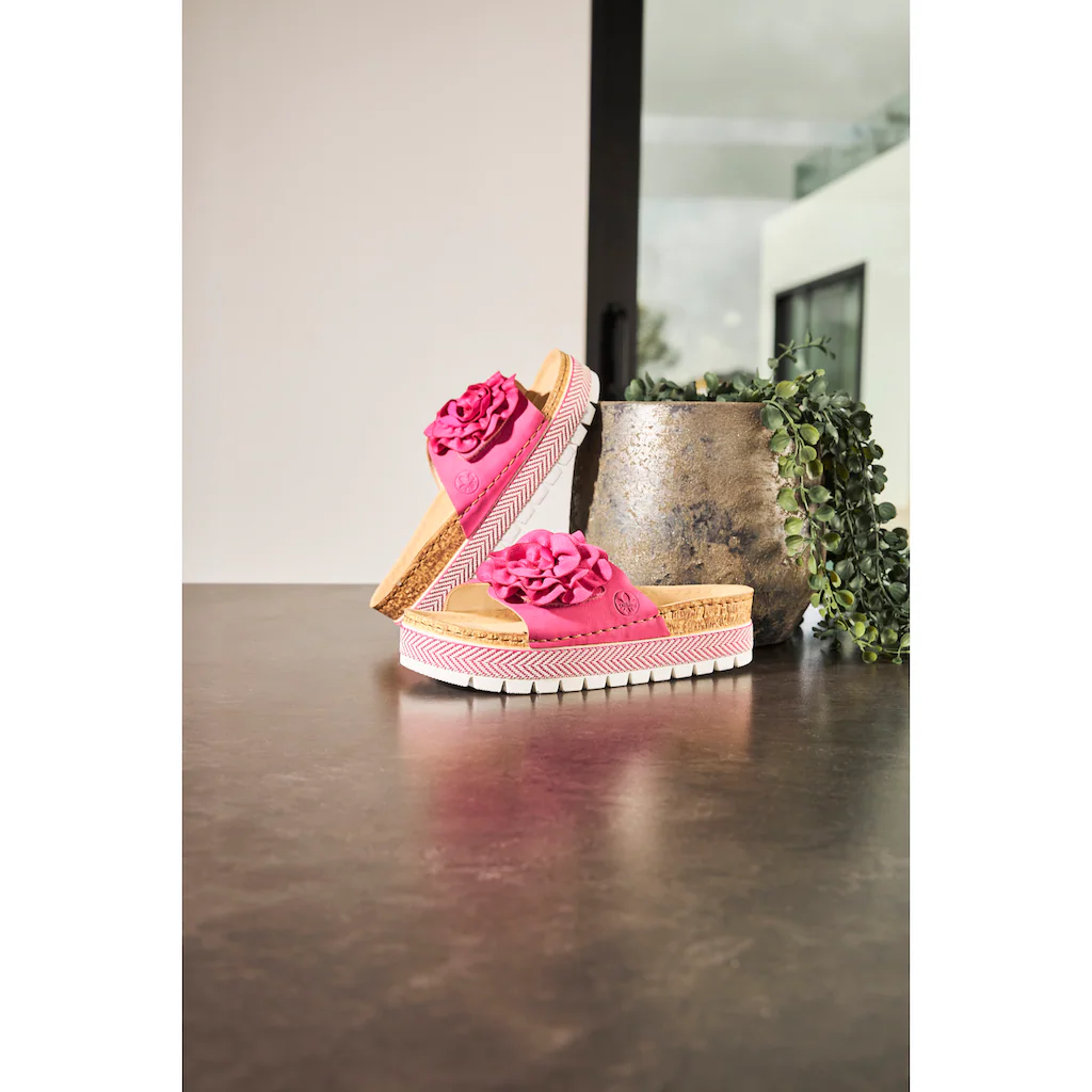 Rieker Pantolette Sommerschuh Schlappen Mit Modischem Plateau Bestellen