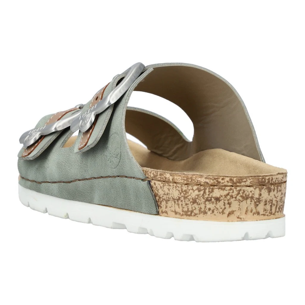 Rieker Pantolette Sommerschuh Schlappen Mit Verstellbaren Schnallen