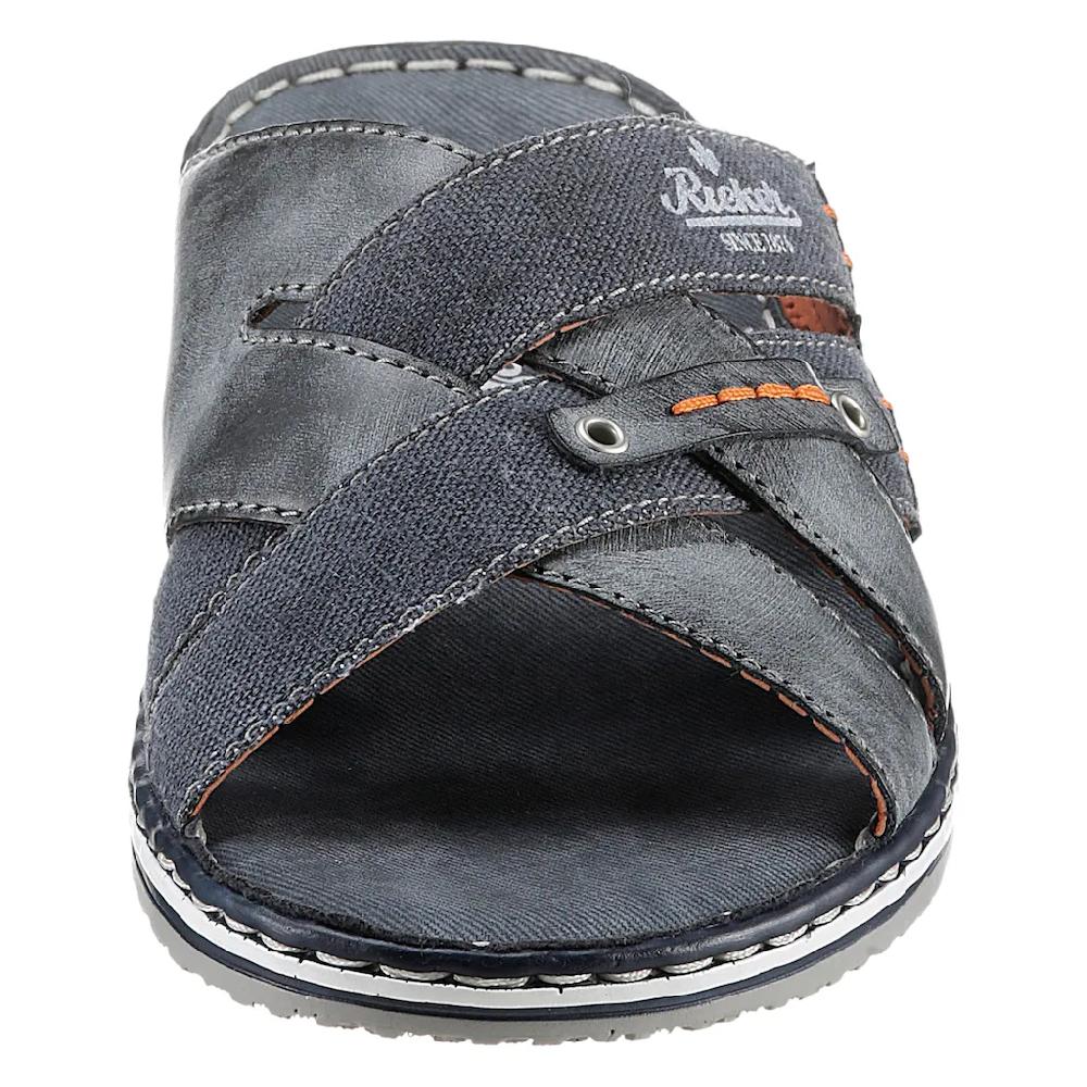 Rieker Pantolette Sommerschuh Schlappen Poolslides Mit Kontrastfarbener Rahmennaht Bestellen