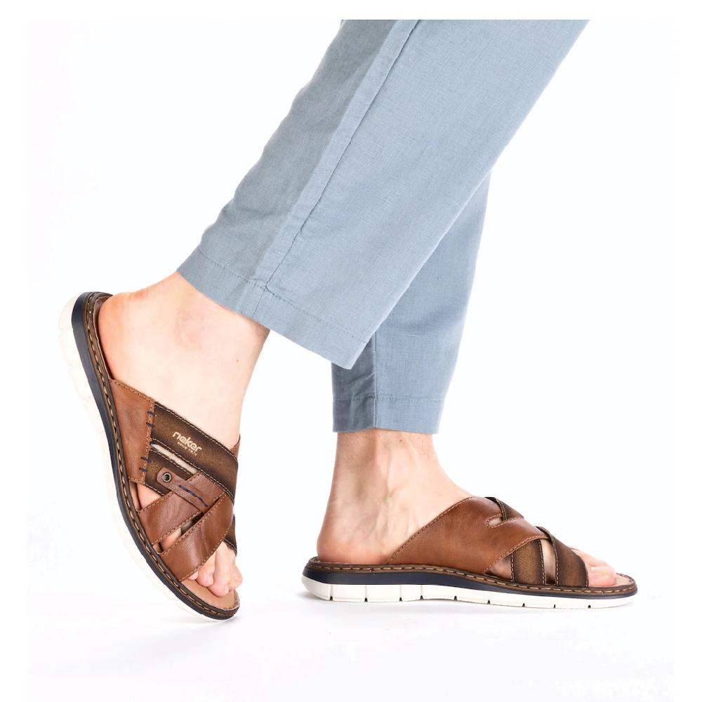 Rieker Pantolette Sommerschuh Schlappen Poolslides Mit Leder-Innensohle Online Bestellen