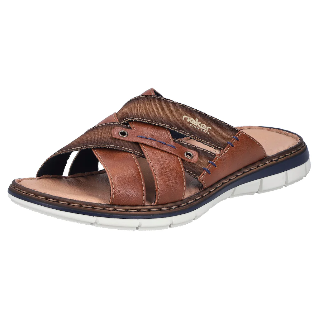 Rieker Pantolette Sommerschuh Schlappen Poolslides mit Leder-Innensohle online bestellen