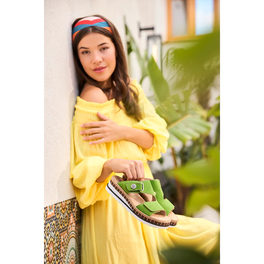 Rieker Pantolette Sommerschuh Strandschuh Hausschuh Mit Trendigem Keilabsatz