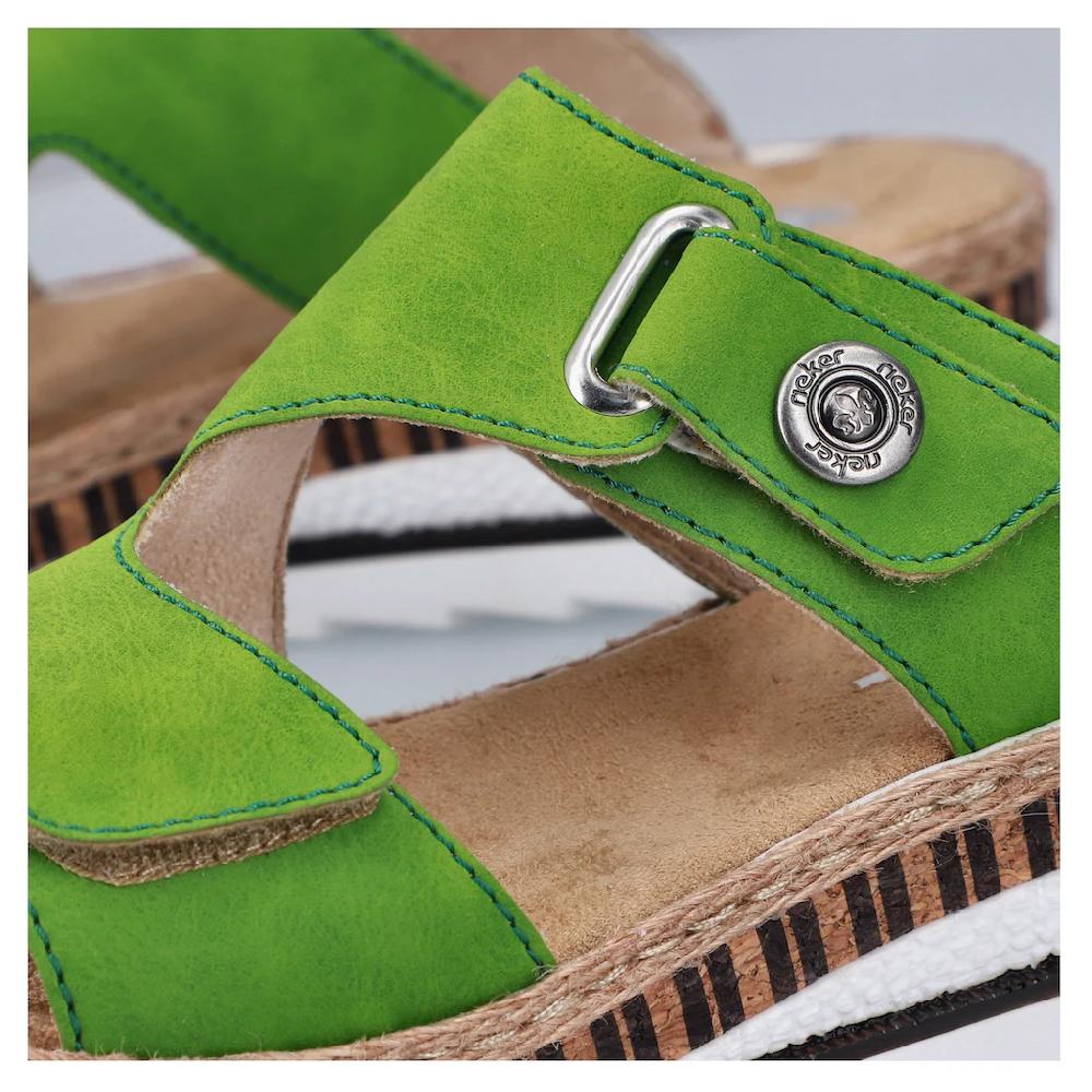 Rieker Pantolette Sommerschuh Strandschuh Hausschuh Mit Trendigem Keilabsatz