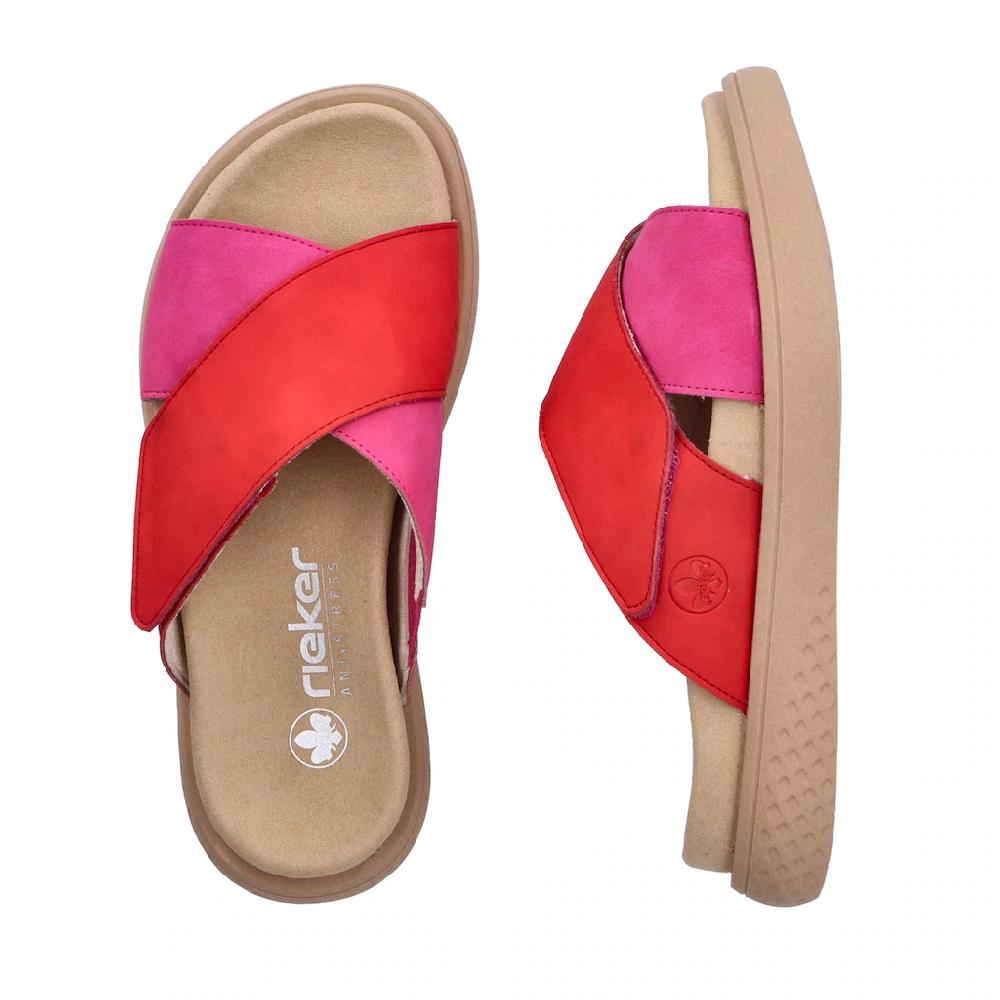 Rieker Pantolette Sommerschuh Strandschuh Hausschuh Schlappen Mit Bequemem Fußbett