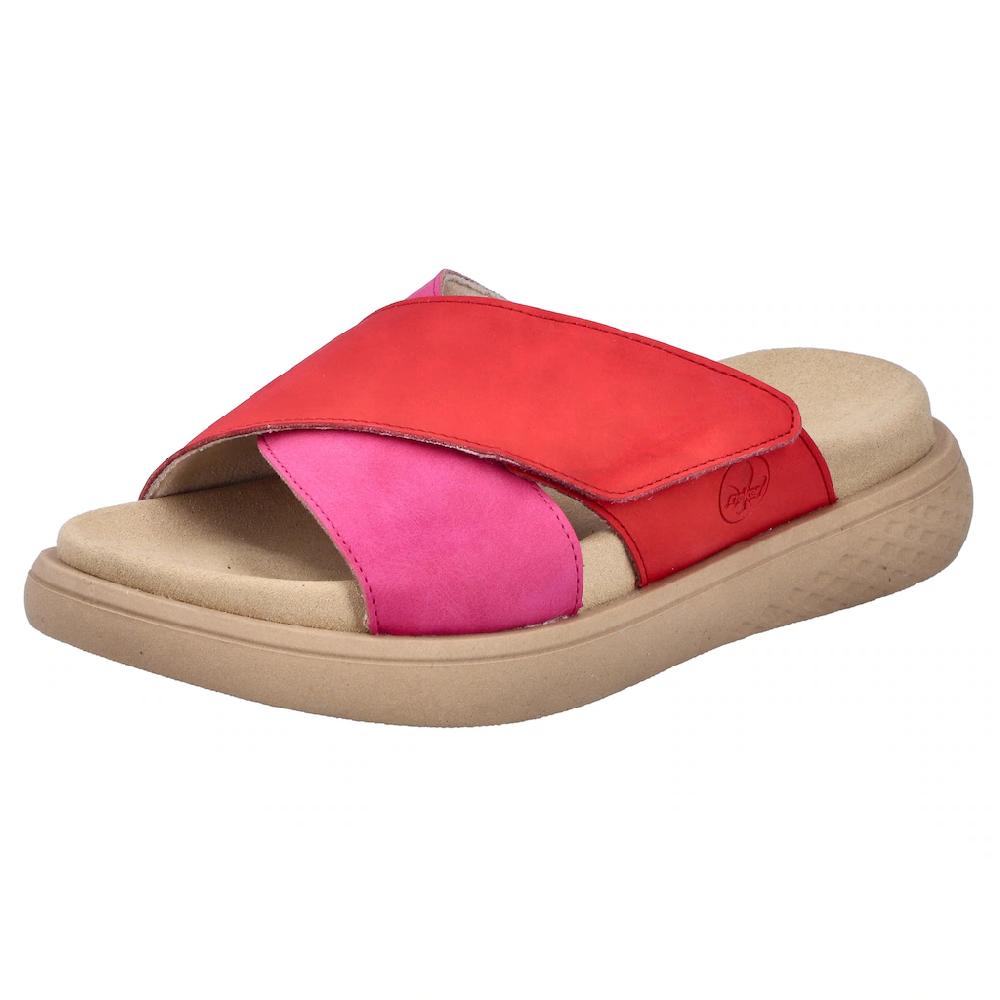 Rieker Pantolette Sommerschuh Strandschuh Hausschuh Schlappen mit bequemem Fußbett