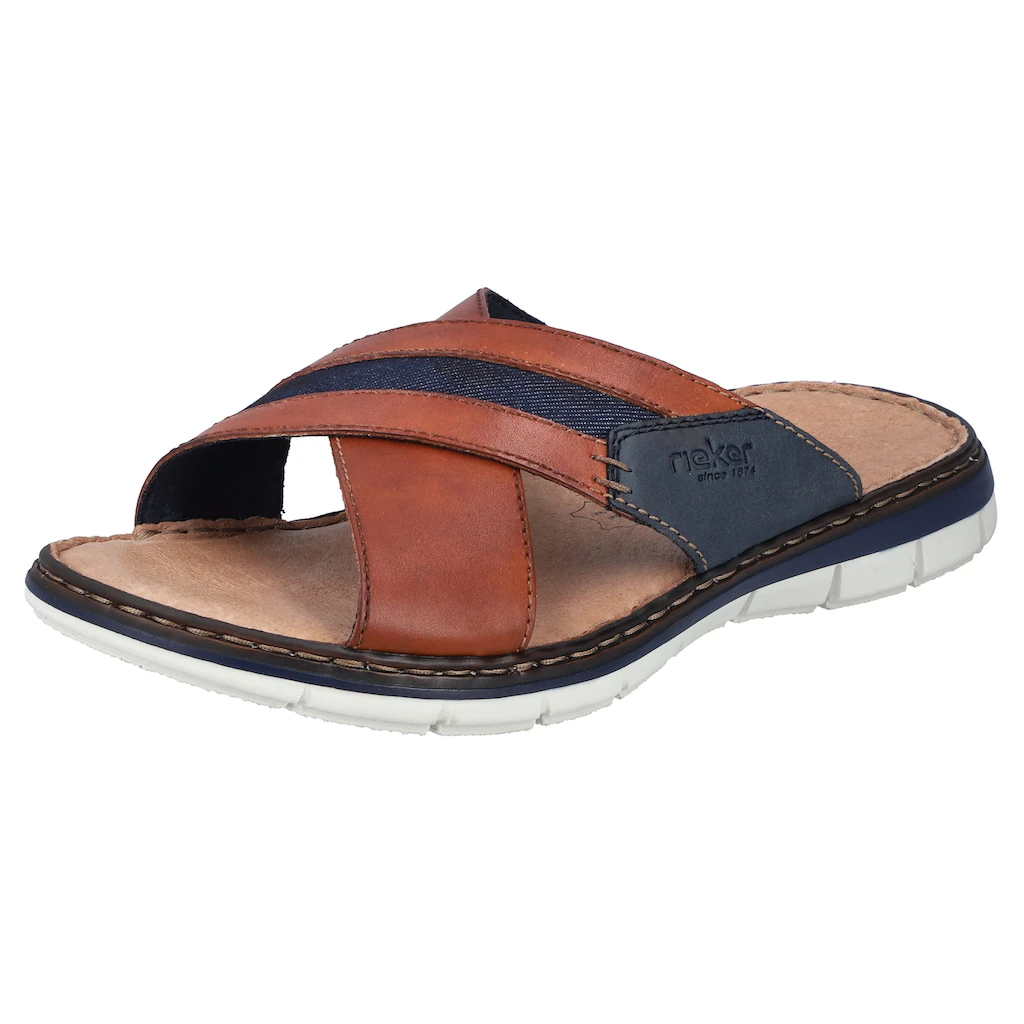 Rieker Pantolette Sommerschuh Strandschuh Hausschuh mit weicher Innensohle