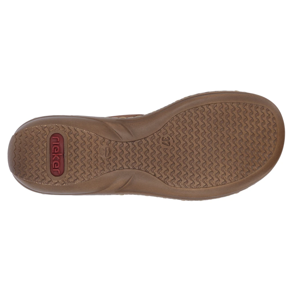 Rieker Pantolette Sommerschuh Strandschuh Klettschuh Mit Perforation
