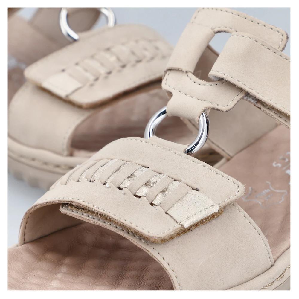 Rieker Pantolette Sommerschuh Strandschuh Mit Regulierbaren Klettverschlüssen