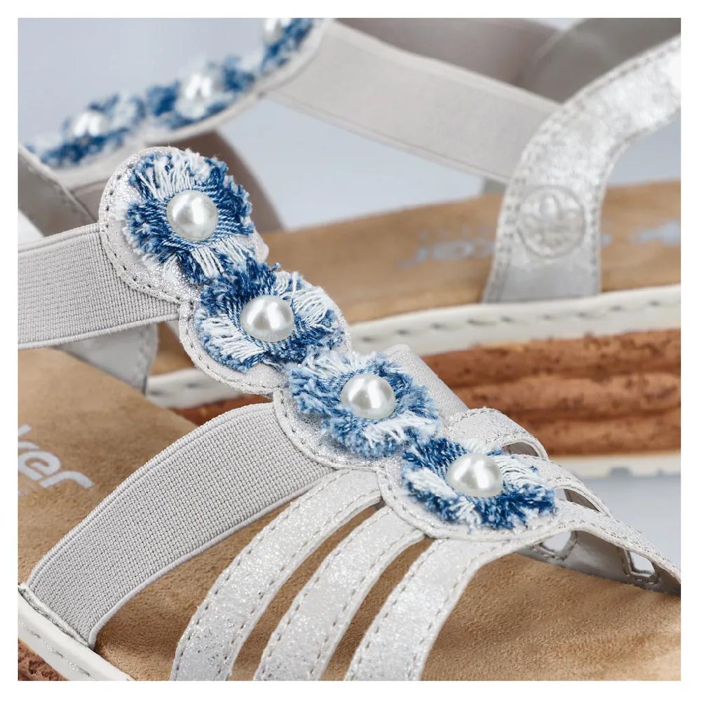 Rieker Plateausandale Sandalette Sommerschuh Schlupfschuh Mit Seitlichen Gummizügen