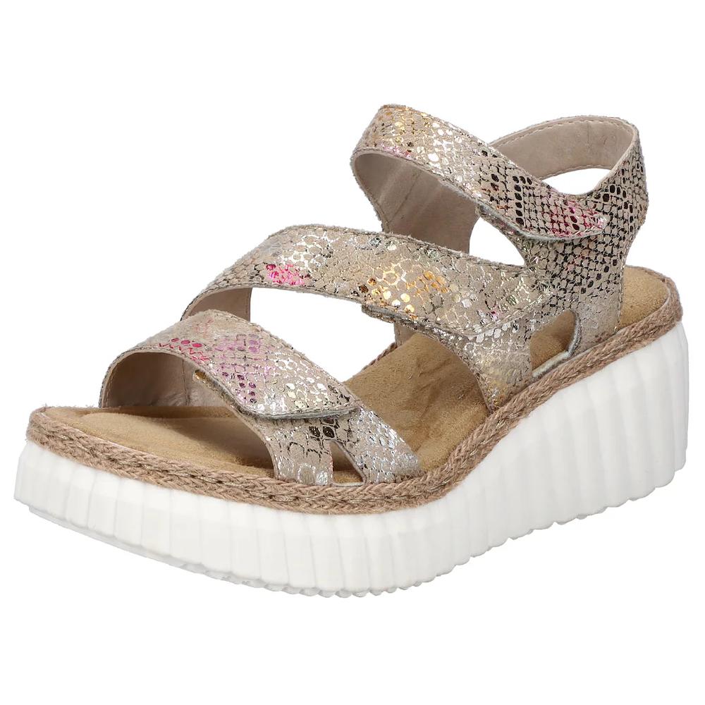 Rieker Plateausandaletten Sommerschuh Sandale Keilabsatz mit Klettverschlüssen bestellen