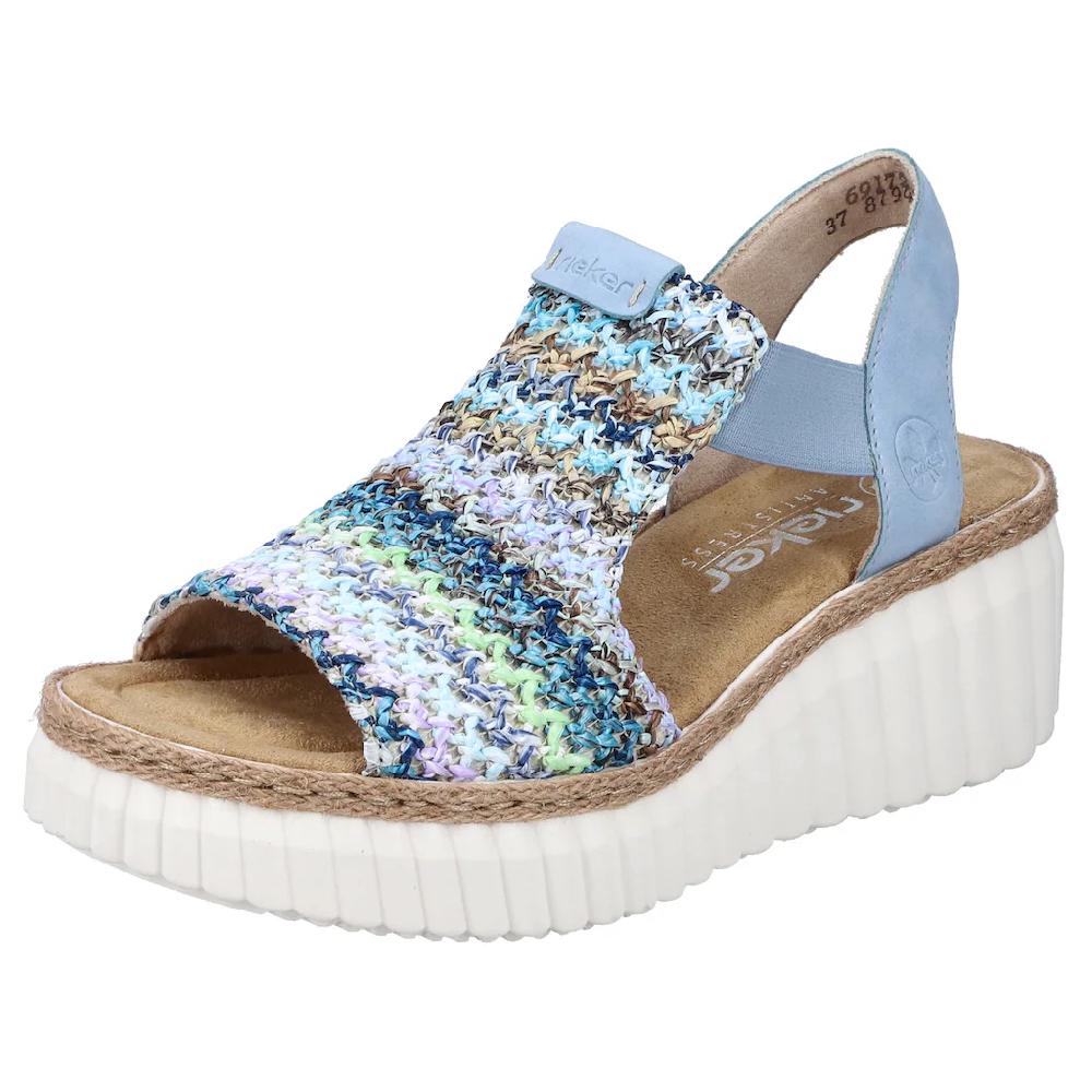 Rieker Plateausandaletten Sommerschuh Sandale Plateauabsatz mit Gummizug online kaufen