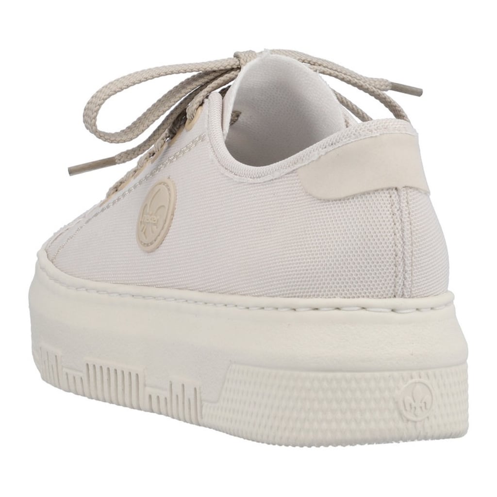 Rieker Plateausneaker Aus Canvas Freizeitschuh Halbschuh Schnürschuh Online Kaufen