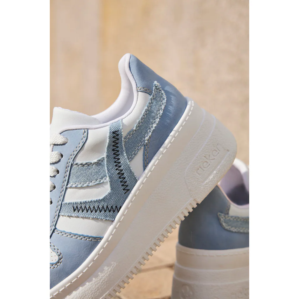 Rieker Plateausneaker Freizeitschuh Halbschuh Schnürschuh Mit Gepolstertem Schaftrand Online Bestellen