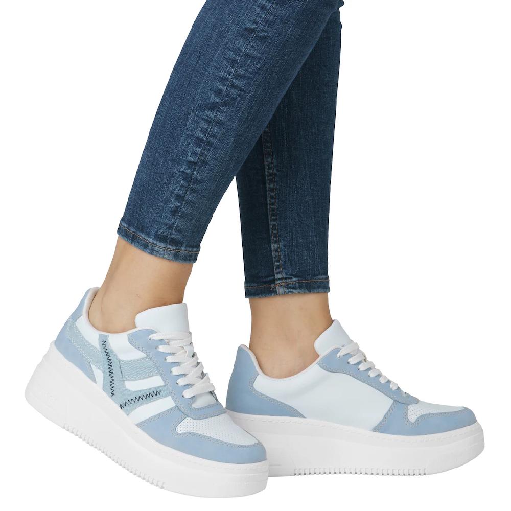 Rieker Plateausneaker Freizeitschuh Halbschuh Schnürschuh Mit Gepolstertem Schaftrand Online Bestellen