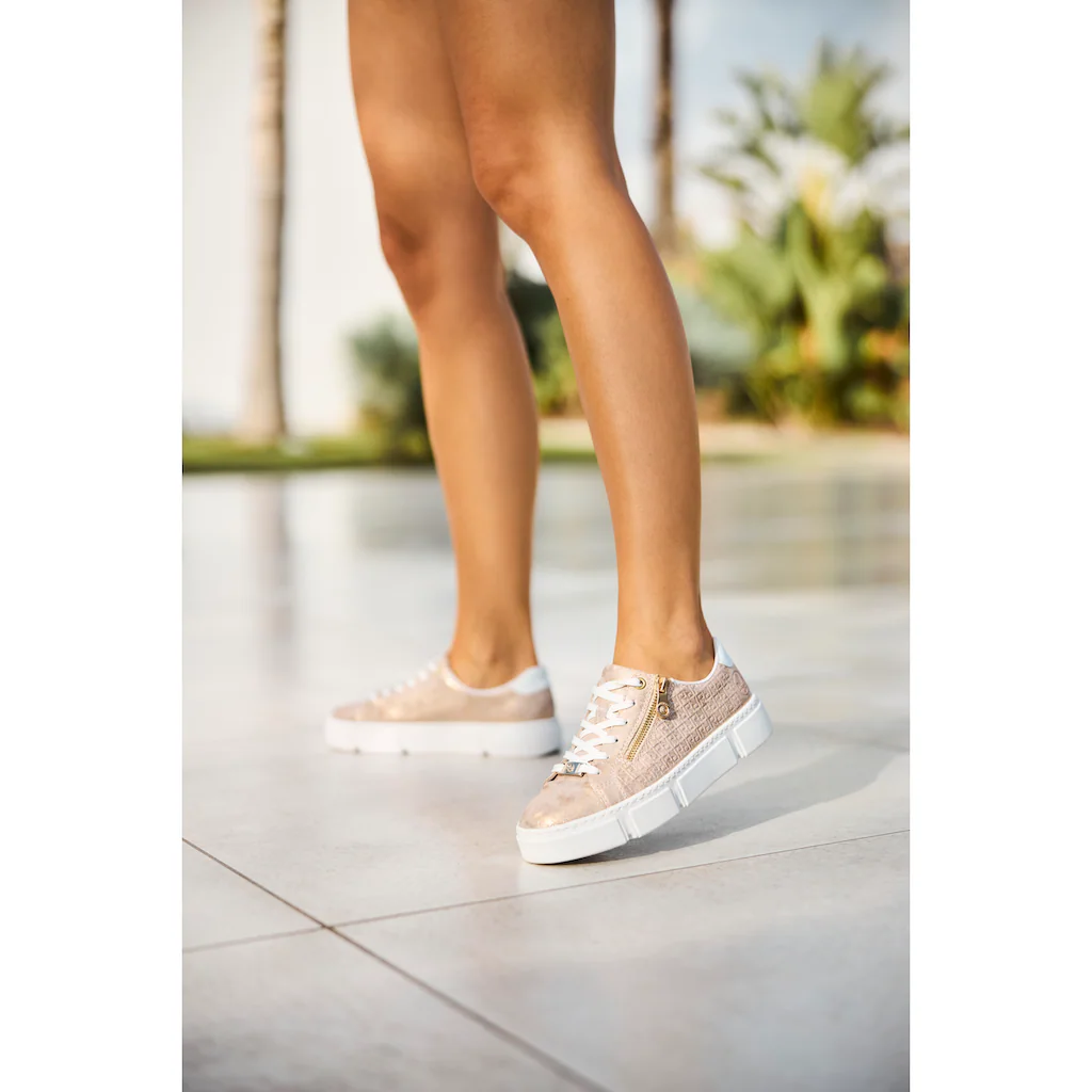 Rieker Plateausneaker Freizeitschuh Halbschuh Schnürschuh Mit Reißverschluss Kaufen