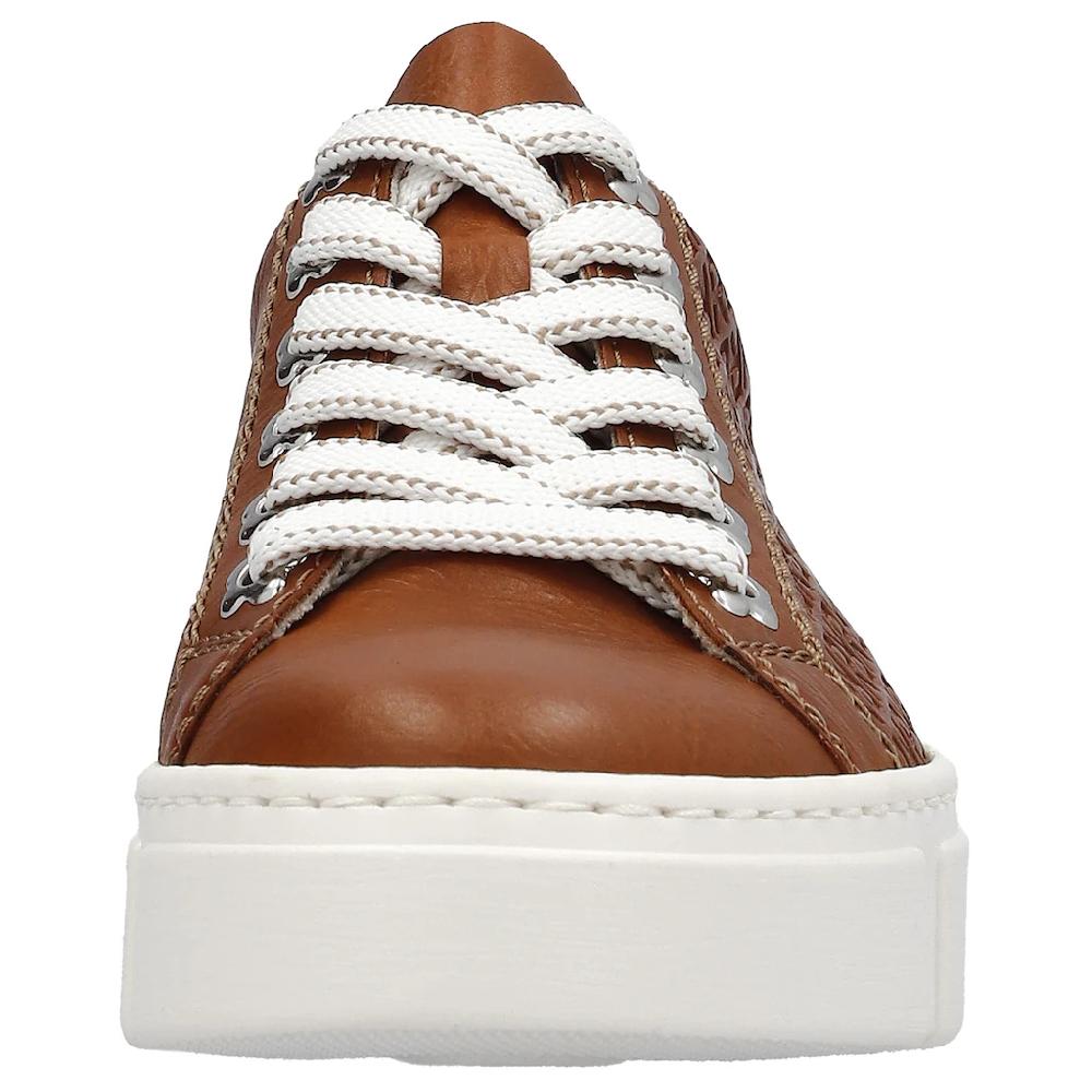 Rieker Plateausneaker »Freizeitschuh Schnürhalbschuh« Mit Seitlicher Prägung Freizeitschuh Halbschuh Schnürschuh ▷ Für