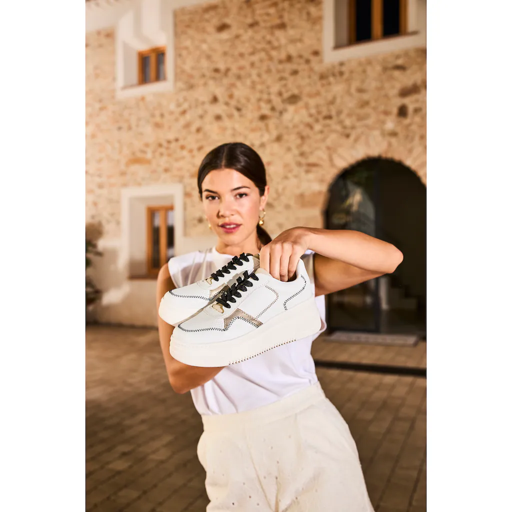 Rieker Plateausneaker Keilsneaker Schnürschuh Halbschuh Mit Modischen Kontrastdetails Online Kaufen