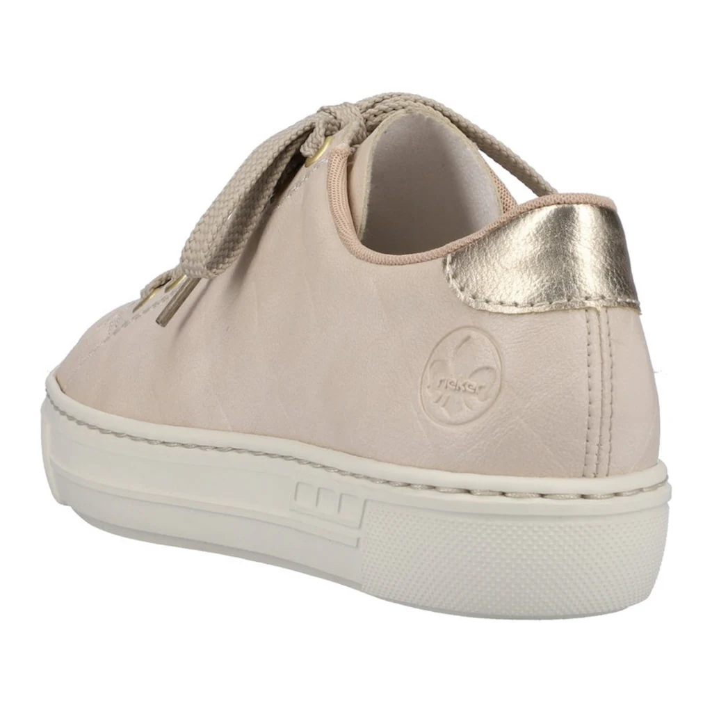 Rieker Plateausneaker Metallic-Einsatz An Der Ferse Freizeitschuh Halbschuh Schnürschuh ▷ Für