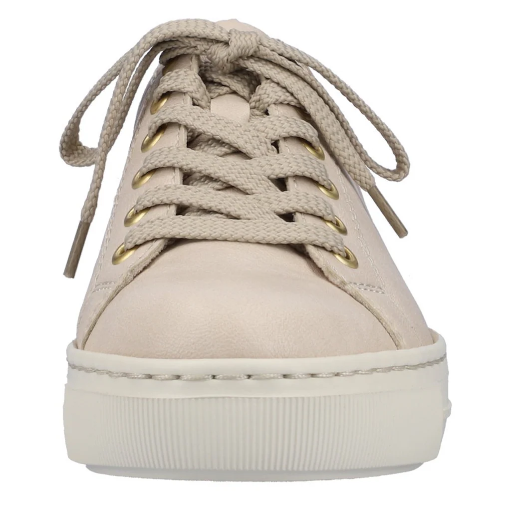 Rieker Plateausneaker Metallic-Einsatz An Der Ferse Freizeitschuh Halbschuh Schnürschuh ▷ Für