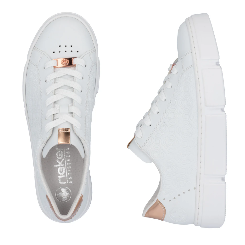 Rieker Plateausneaker Mit Metallicfarbenen Akzenten Freizeitschuh Halbschuh Schnürschuh
