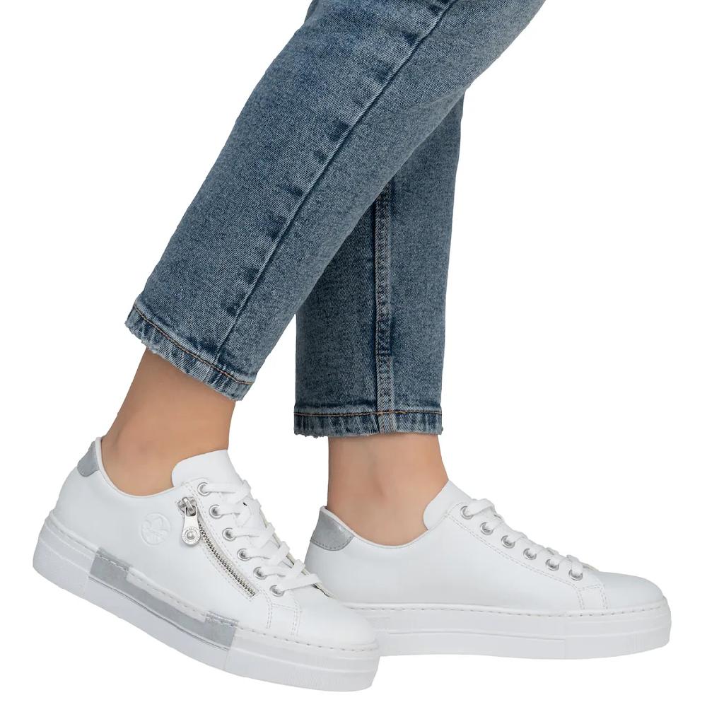 Rieker Plateausneaker Mit Zierreißverschluss Seitlich Freizeitschuh Halbschuh Schnürschuh Online Bestellen