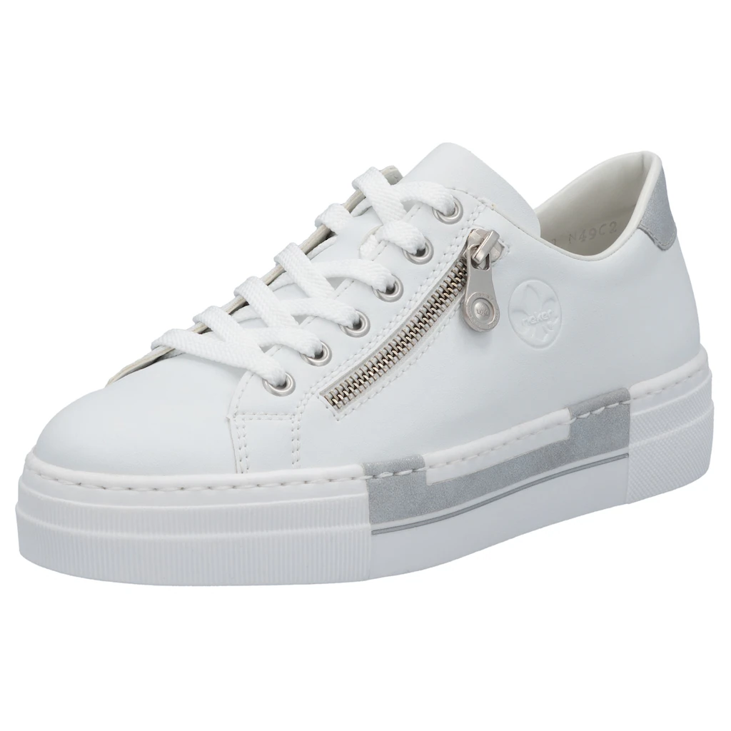 Rieker Plateausneaker mit Zierreißverschluss seitlich Freizeitschuh Halbschuh Schnürschuh online bestellen