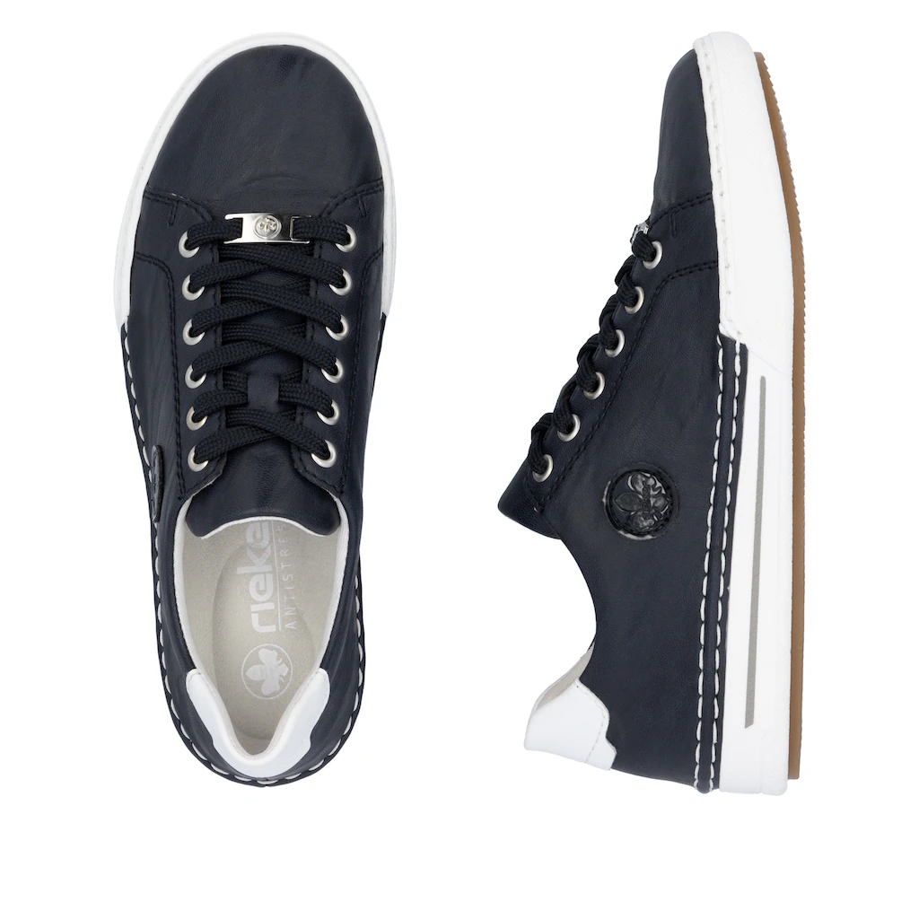 Rieker Plateausneaker Schnürschuh Halbschuh Freizeitschuh Mit Weißer Rahmennaht ▷ Für
