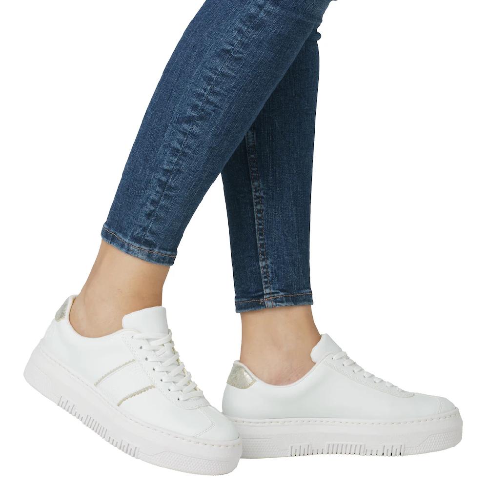 Rieker Plateausneaker Schnürschuh Halbschuh Freizeitschuh Mit Gepolstertem Schaftrand