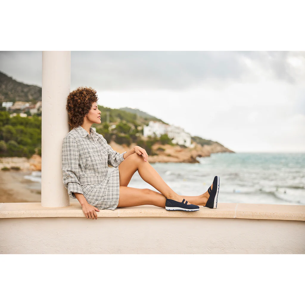 Rieker Riemchenballerina Schlupfschuh Halbschuh Slip-on Sneaker Mit Gummizug