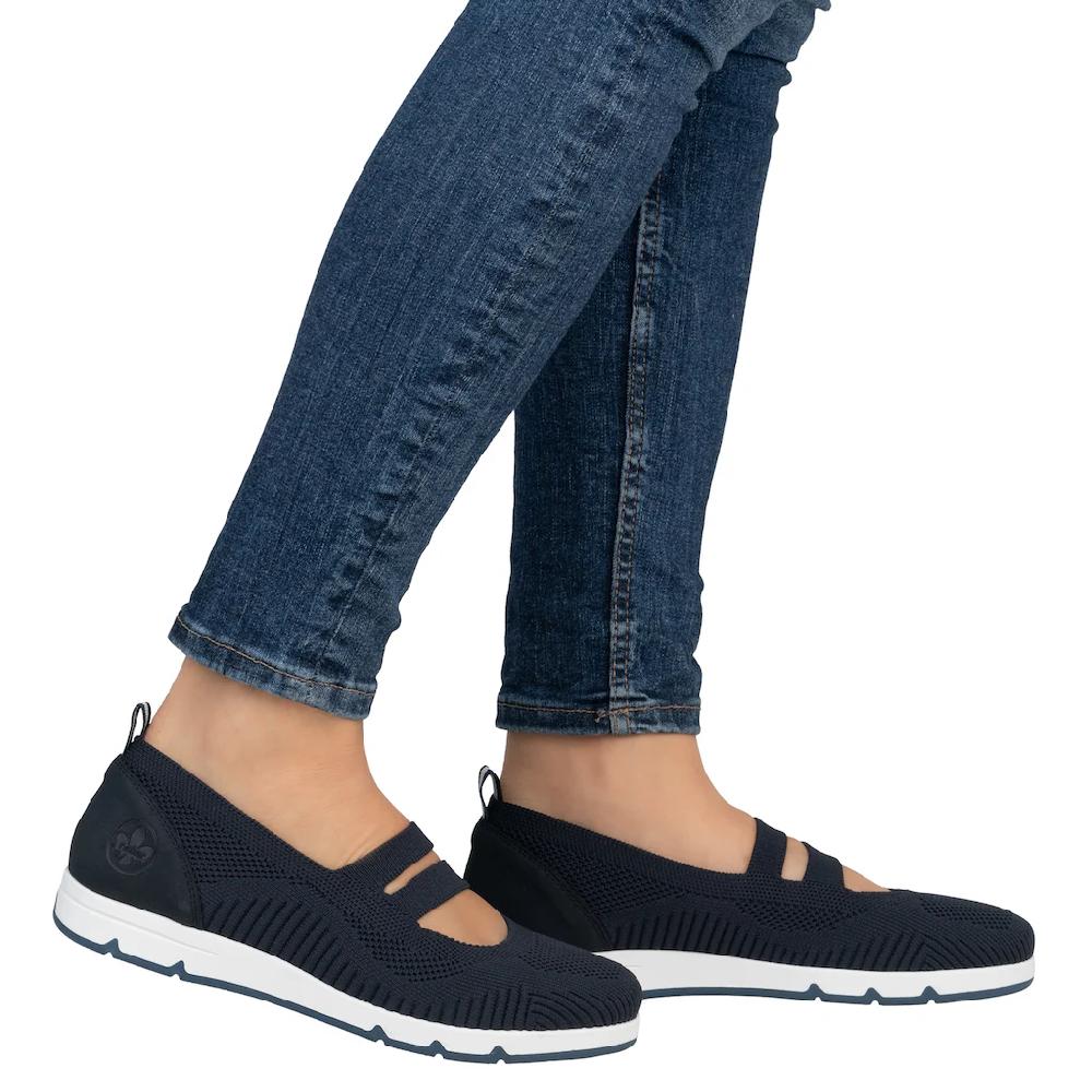 Rieker Riemchenballerina Schlupfschuh Halbschuh Slip-on Sneaker Mit Gummizug